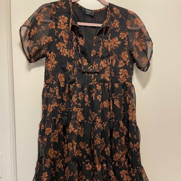 Small VICI Fall Print Dress - Picture 1 of 2